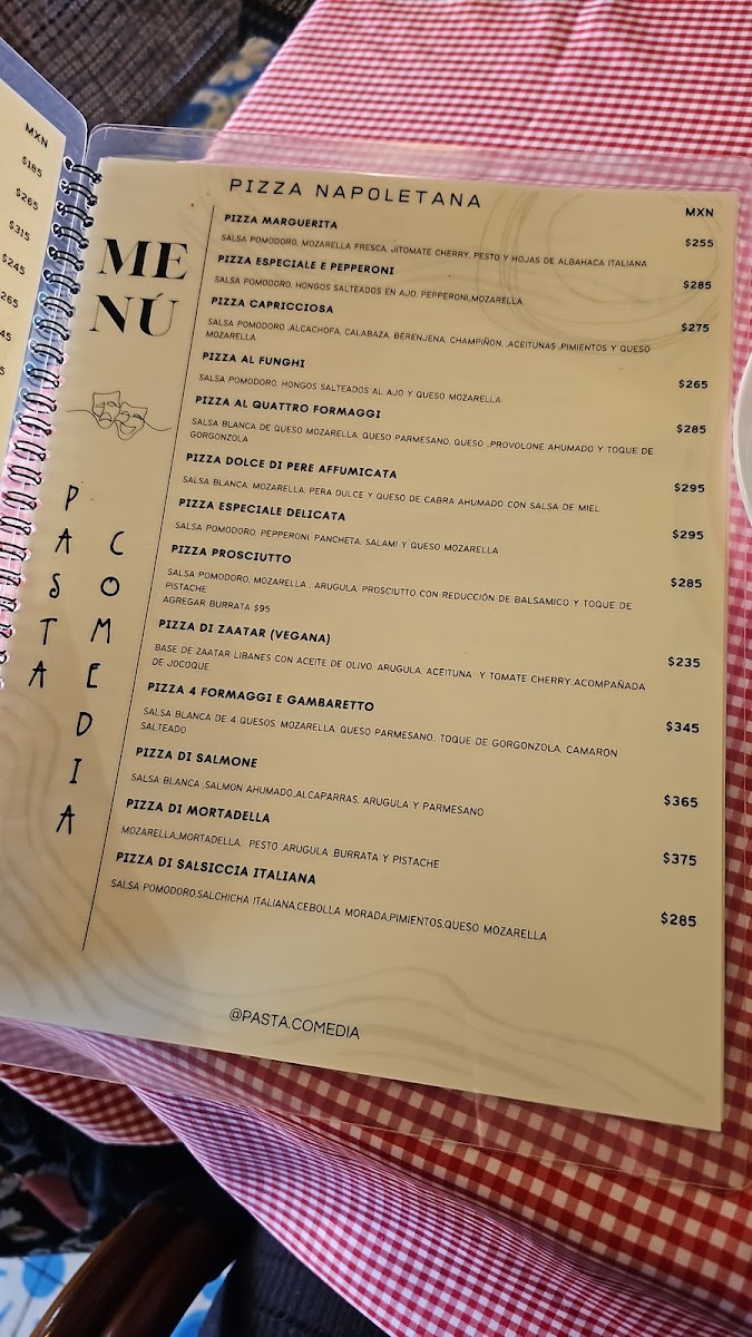 Pasta Comedia Menu - Image 1
