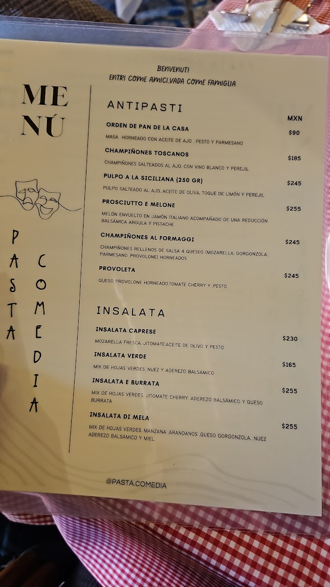 Pasta Comedia Menu - Image 3