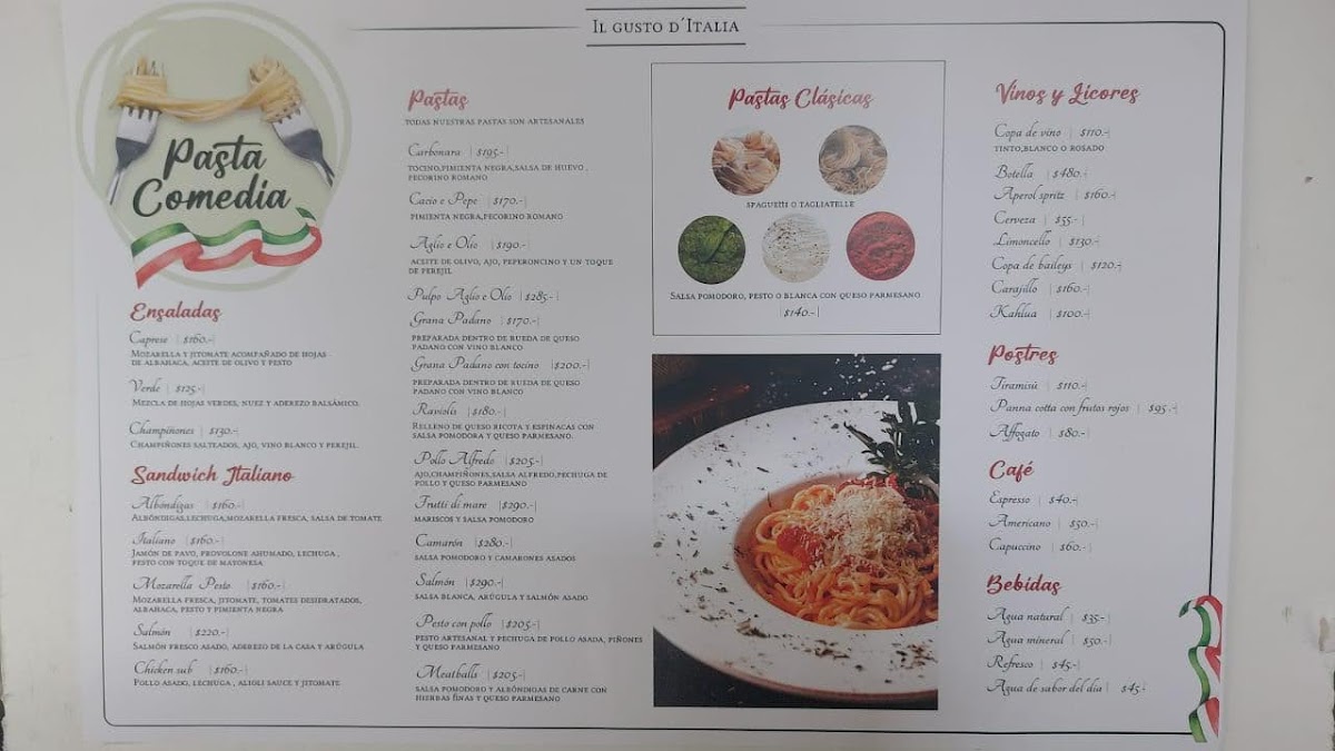 Pasta Comedia Menu - Image 6